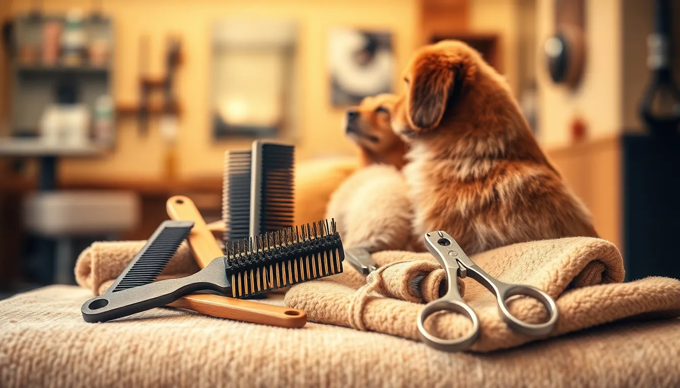 강아지 미용 용품들