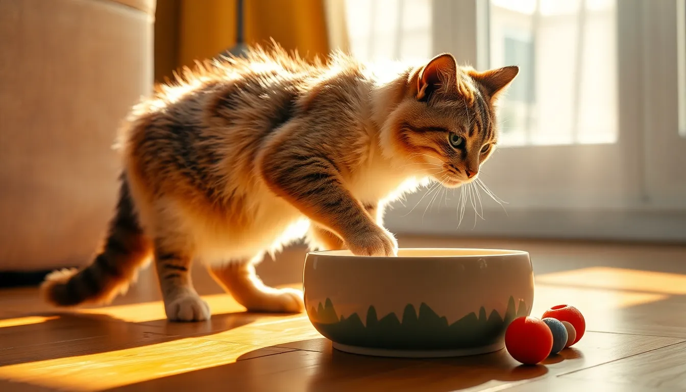 물을 마시는 고양이