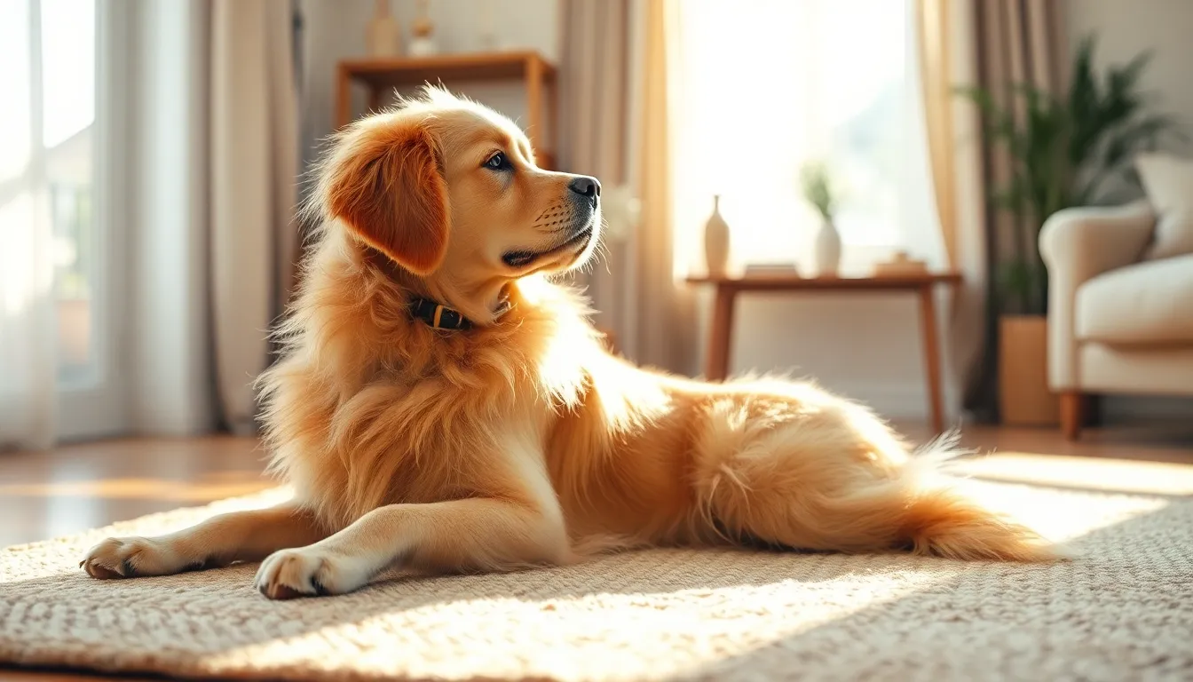 강아지 목욕 후 털을 말리는 모습