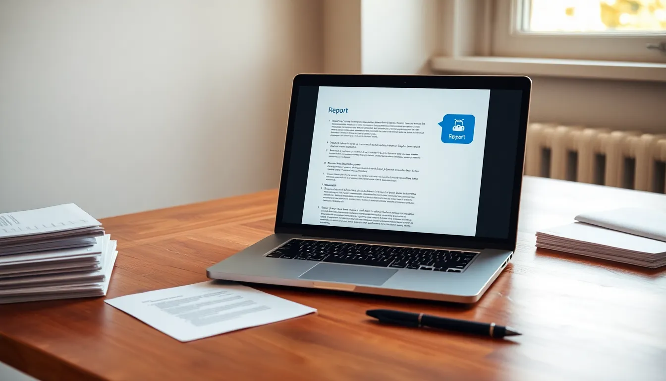 AI 챗봇과 함께 보고서를 작성하는 모습