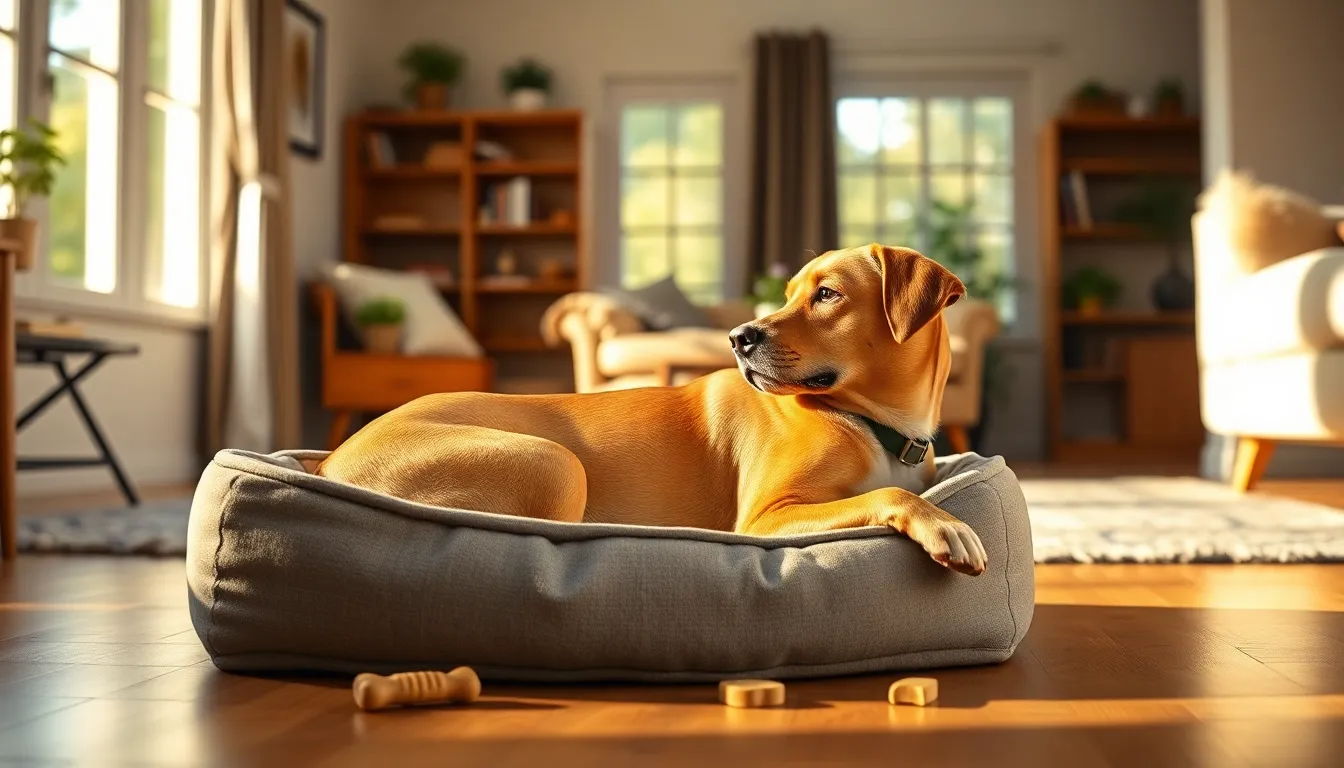 행복하게 훈련하는 강아지 이미지