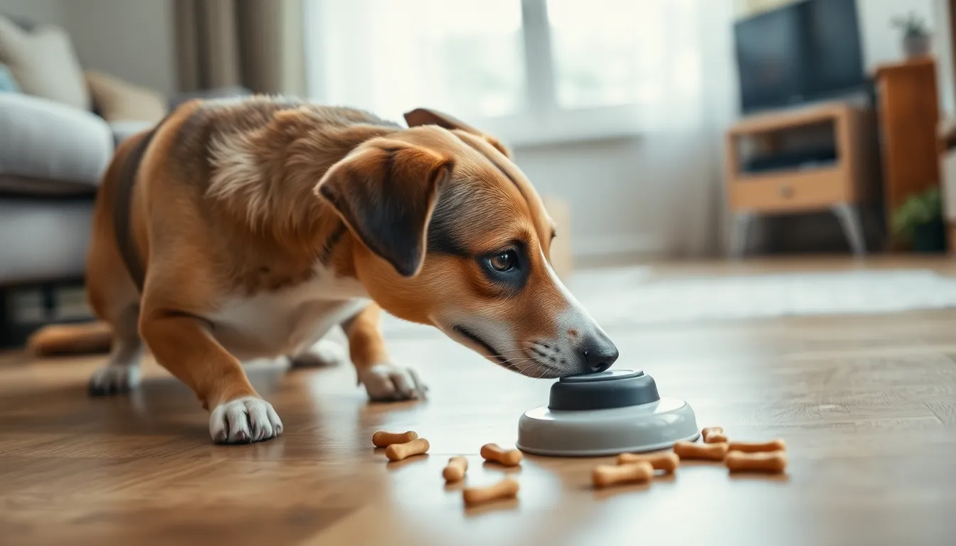 강아지 훈련 중인 보호자와 강아지