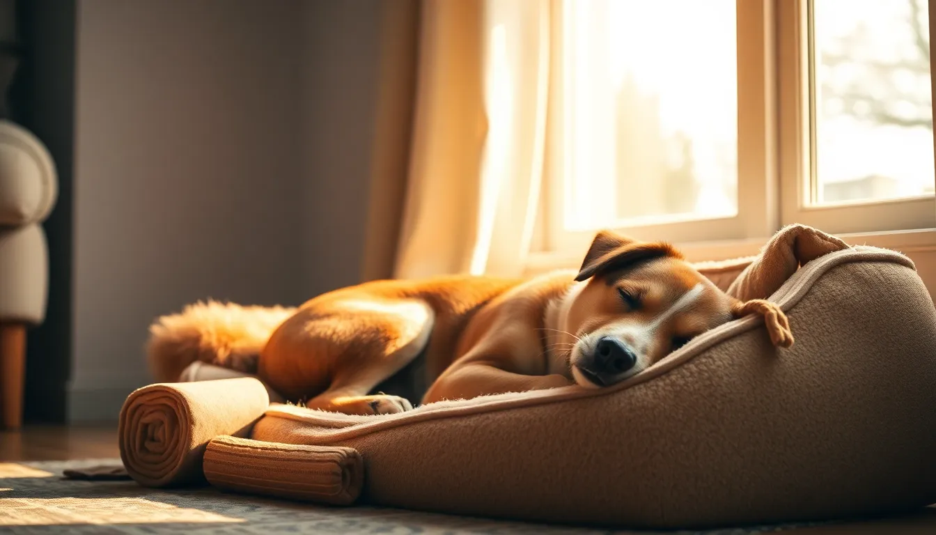 강아지 훈련 중