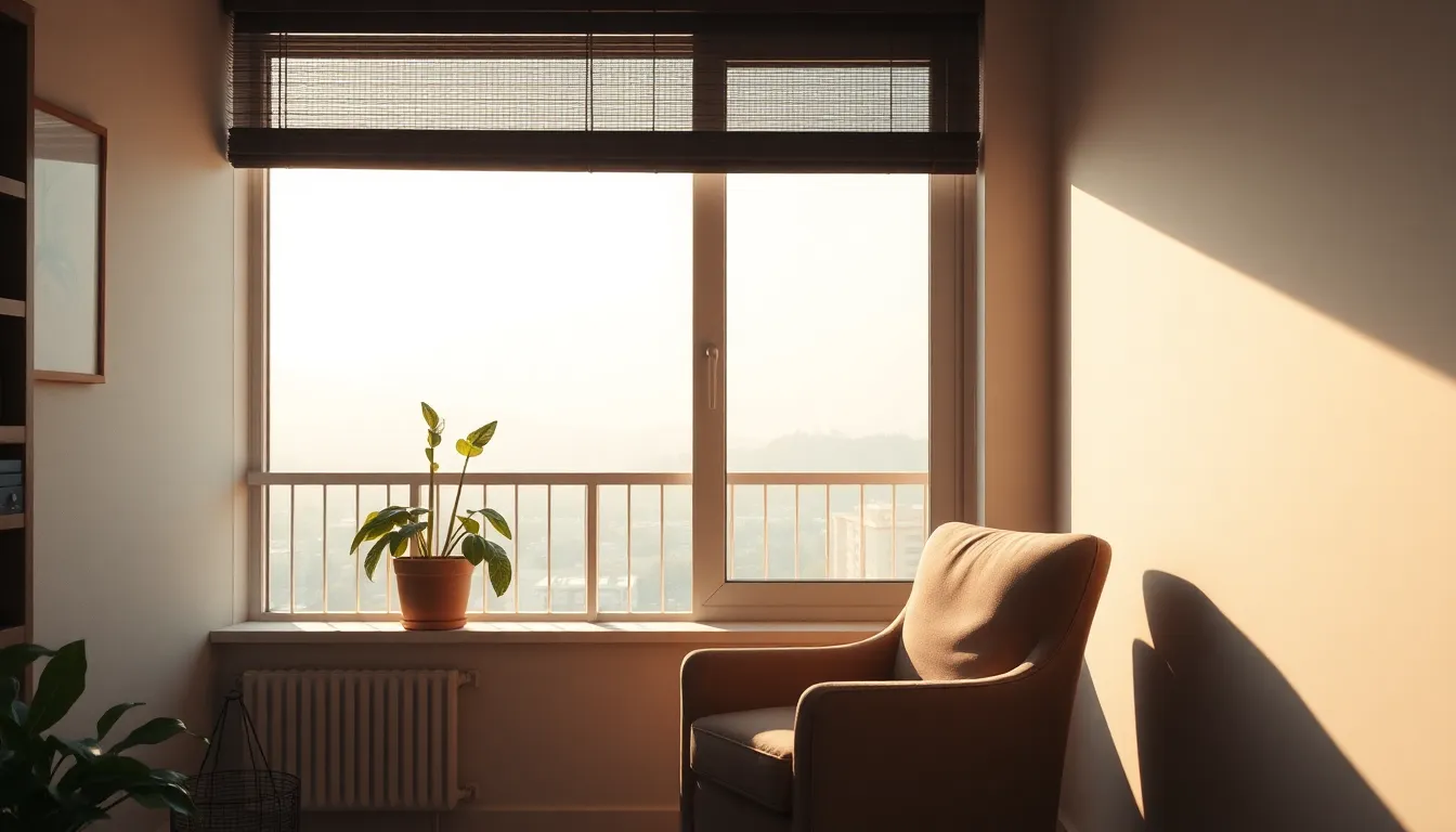 스마트폰으로 에어컨을 원격 제어하는 모습