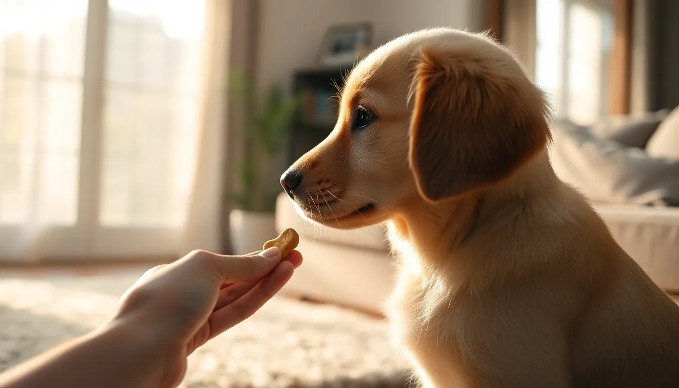 긍정 강화를 통해 행복하게 훈련하는 반려견 이미지