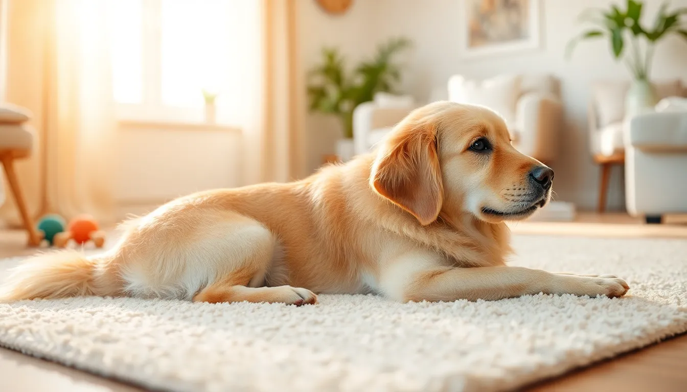 강아지 털을 말리는 모습