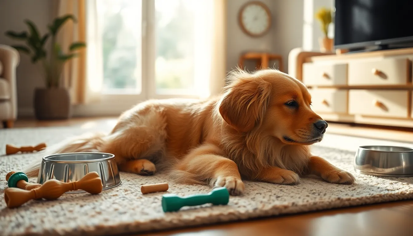 강아지 털 날림을 줄이기 위한 빗질 모습