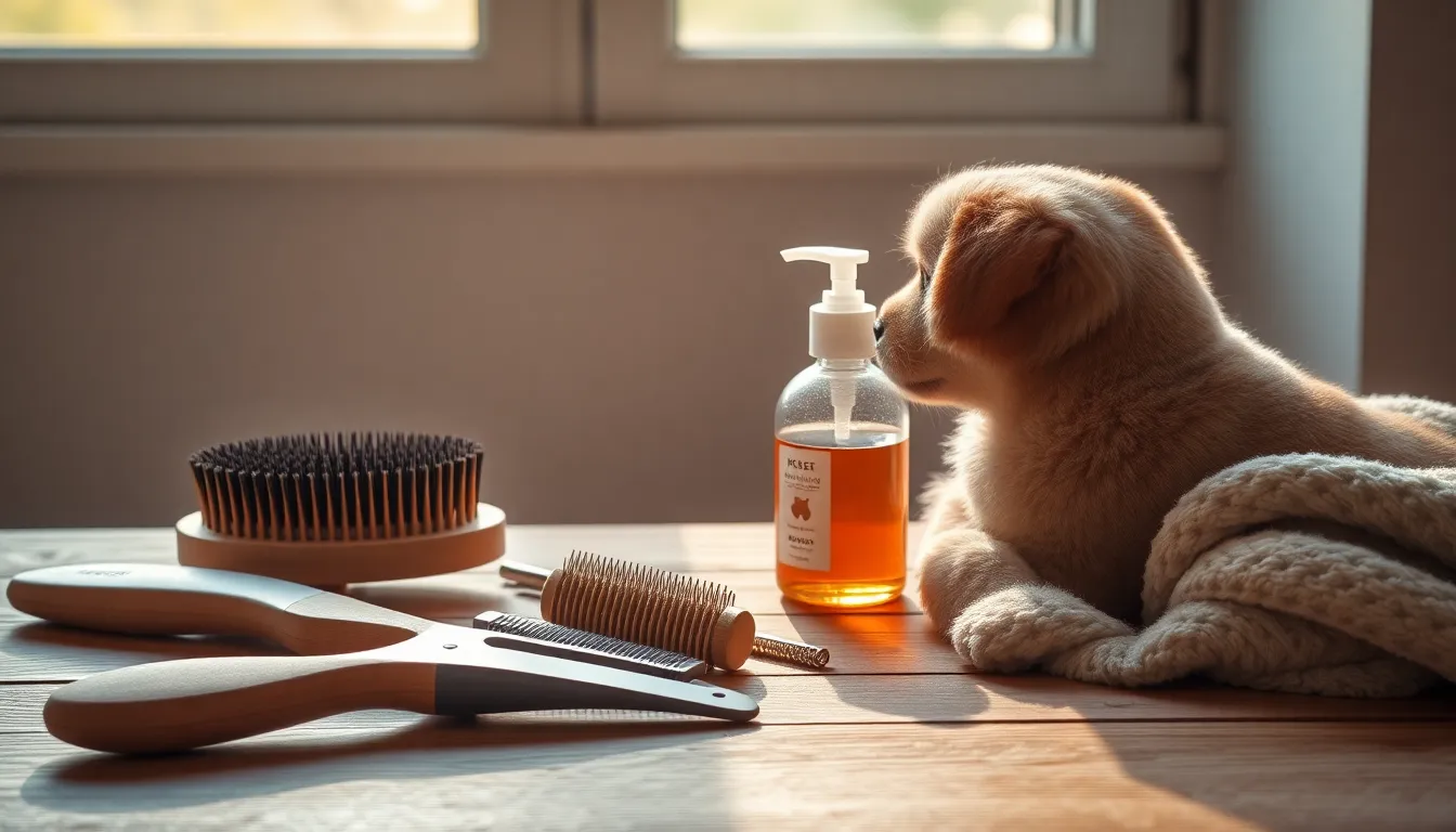윤기 나는 반려견 털 관리를 위한 다양한 용품들