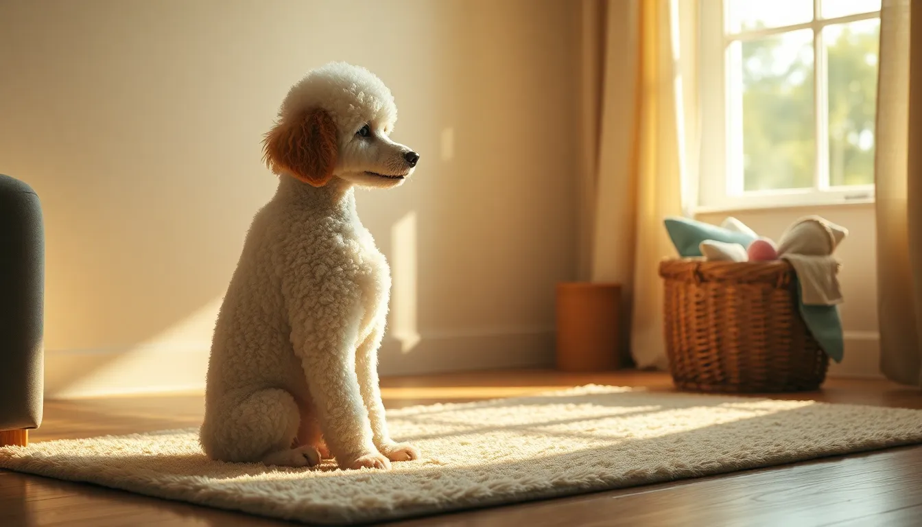 강아지 털을 빗겨주는 보호자의 모습