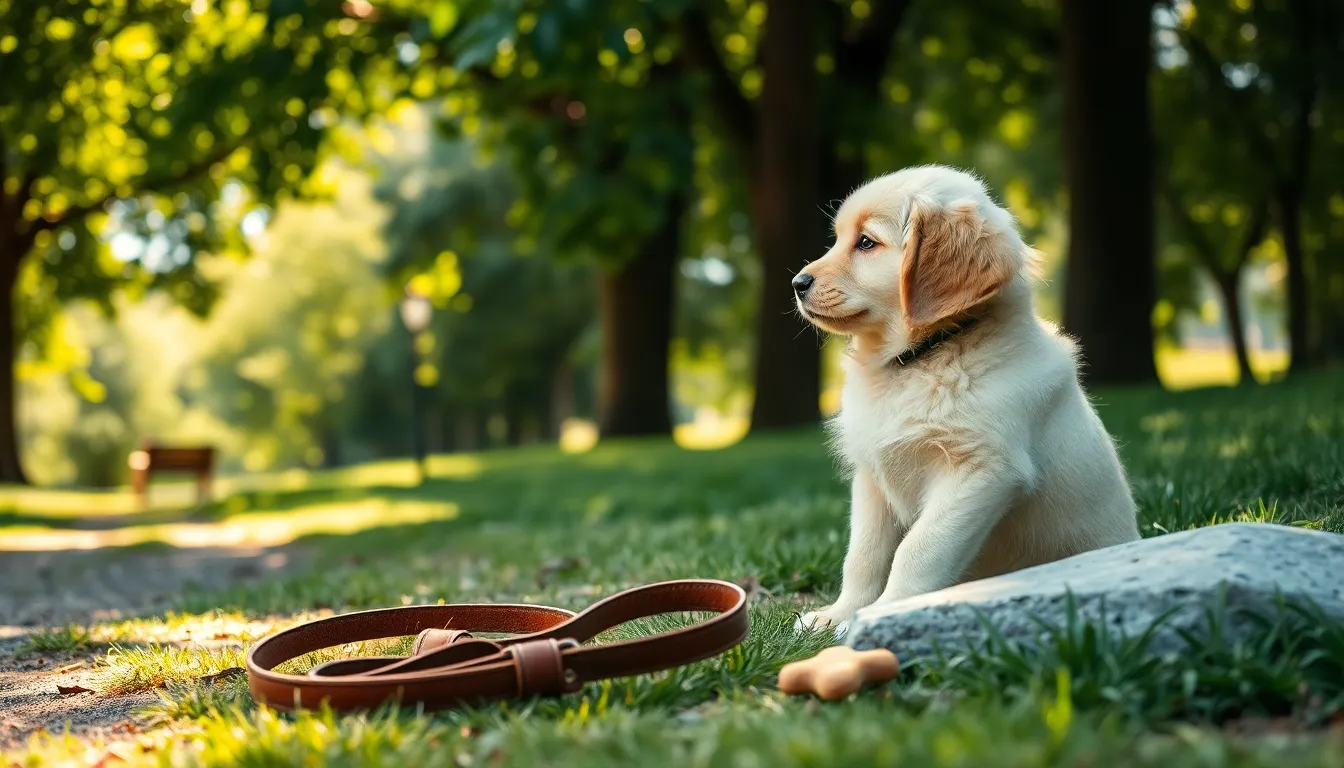 반려견과 함께 산책하는 모습