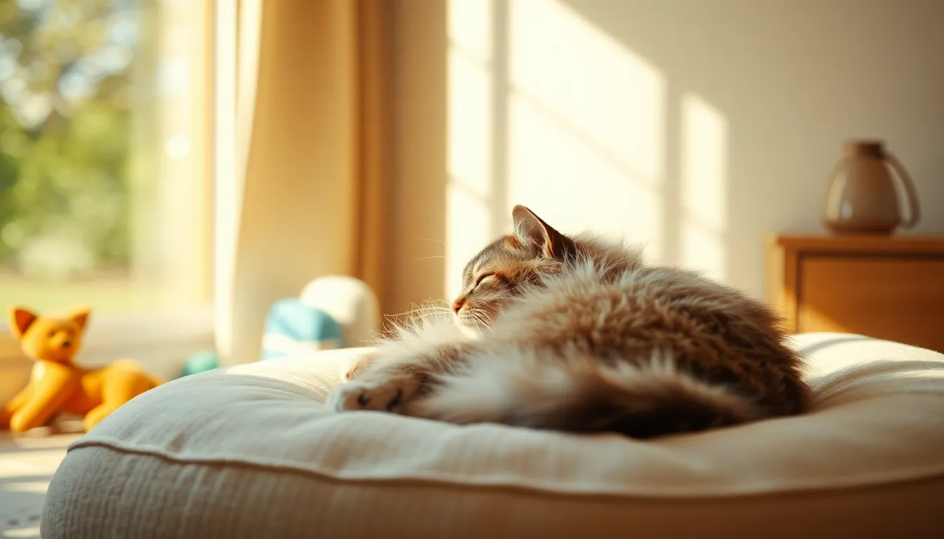 귀여운 고양이가 건강 검진을 받는 모습