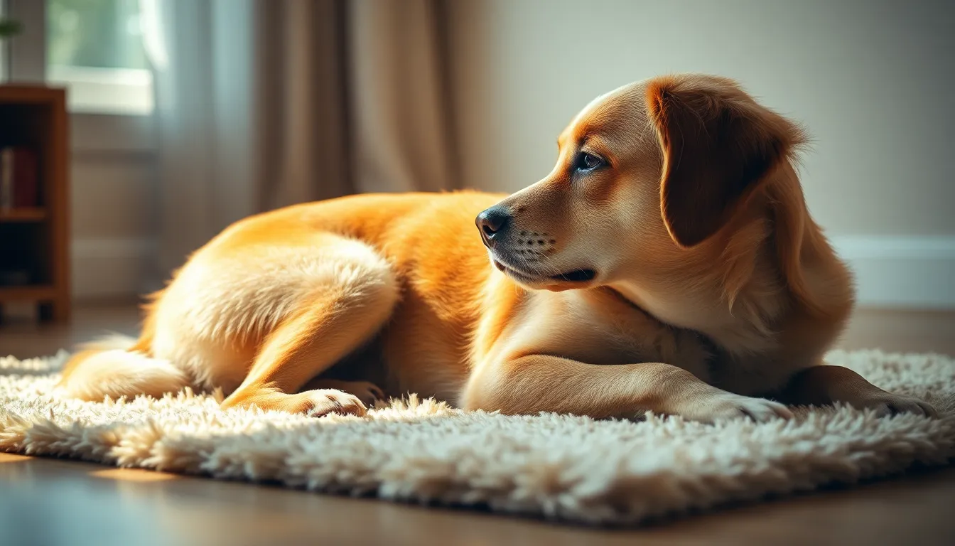 털 관리를 받는 반려견