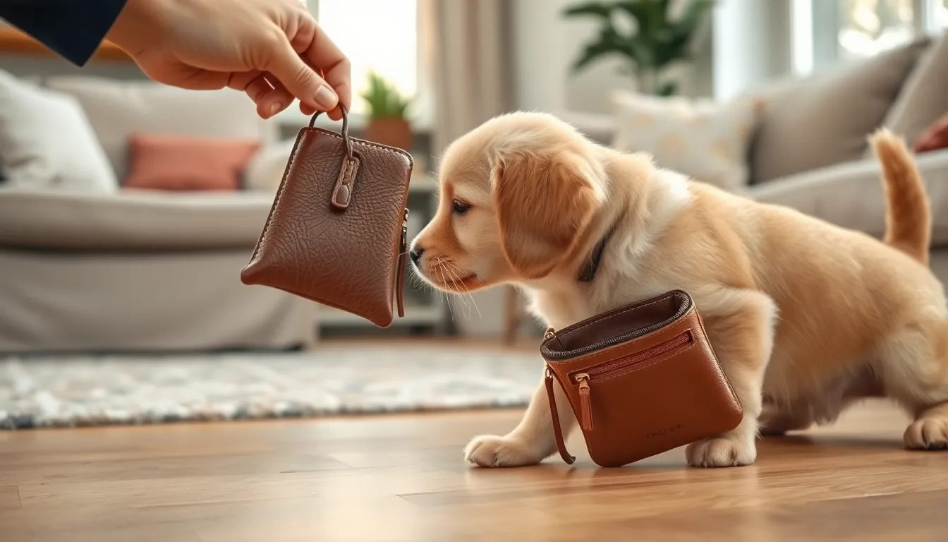 긍정 강화 훈련 중인 강아지